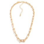 Wholesale u Link Chain Necklace Pave Rhinestone Link L Extender L