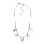 Wholesale chain Link Beaded Necklace Pearl Charms L Extender L