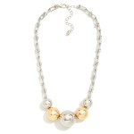 Wholesale metal U Chain Link Necklace Pearl Beads L Extender L