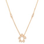 Wholesale chain Link Necklace Rhinestone Studded Sea Turtle Pendant L Extender L