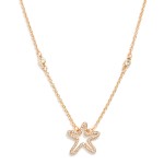 Wholesale chain Link Necklace Rhinestone Studded Starfish Pendant L Extender L