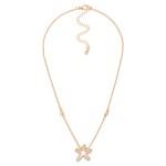 Wholesale chain Link Necklace Rhinestone Studded Starfish Pendant L Extender L