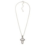 Wholesale chain Link Necklace Western Stone Cross Pendant L Extender L