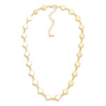 Wholesale metal Linked Clover Necklace L Extender L
