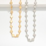 Wholesale metal Linked Clover Necklace L Extender L