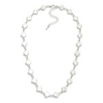 Wholesale metal Linked Clover Necklace L Extender L