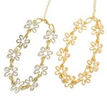 Wholesale metal Linked Flowers Necklace L Extender L