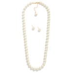 Wholesale pearl Necklace Pearl Stud Earring Set
