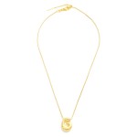 Wholesale metal Box Chain Necklace Retro Bubble Initial Pendant K Gold Plated L