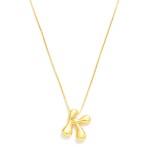 Wholesale metal Box Chain Necklace Retro Bubble Initial Pendant K Gold Plated L