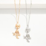 Wholesale chain Link Necklace Metal Cowboy Hat Western Charm Pendant L Extender