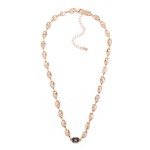 Wholesale pig Nose Chain Link Necklace Rhinestone Accent L Extender L