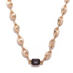 Wholesale pig Nose Chain Link Necklace Rhinestone Accent L Extender L