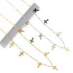Wholesale chain Link Necklace Metal Cross Charms L Extender L
