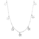 Wholesale chain Link Charm Necklace Metal Hollow Star Charms L Extender L
