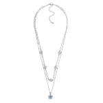 Wholesale layered Chain Link Necklace Metal Flower Stations Pendant L Extender L