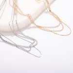 Wholesale layered Chain Link Necklace Pearl Tennis Necklace Accent L Extender L