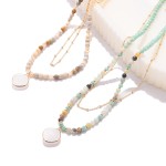 Wholesale layered Chain Link Faceted Bead Necklace Class Crystal Pendant L Exten