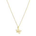 Wholesale chain Link Necklace Clover Charms Rhinestone Accents L Extender L