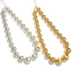 Wholesale chunk Metal Beaded Necklace L Extender L