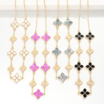 Wholesale chain Link Necklace Clover Stations L Extender L