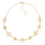 Wholesale chain Link Necklace Clover Stations L Extender L