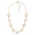 Wholesale chain Link Necklace Acetate Clover Stations L Extender L