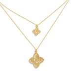 Wholesale layered Chain Link Necklace Metal Clover Pendants L Extender L