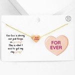 Dainty Chain Link Necklace Featuring Valentine's Conversation Heart Pendant 

- Approximately 15.5" L
- Extender 2" L