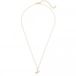 Wholesale dainty Chain Link Necklace Metal Scissors Pendant Cubic Zirconia Detai