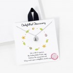 Wholesale dainty Chain Link Necklace Metal Easter Egg Pendant L Extender L Made