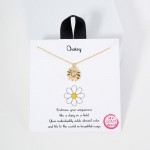 Wholesale dainty Chain Link Necklace Daisy Pendant L Extender L Made Korea Hypo