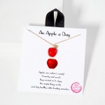Wholesale dainty Chain Link Necklace Apple Pendant L Extender L Made Korea Hypoa