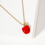 Wholesale dainty Chain Link Necklace Apple Pendant L Extender L Made Korea Hypoa