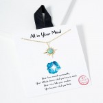 Wholesale dainty Chain Link Necklace Turquoise Starburst Pendant L Extender L Ma