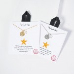 Wholesale dainty Chain Link Necklace Metal Starfish Pearl Charms L Extender L Ma
