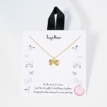 Wholesale dainty Chain Link Necklace Metal Bow Pendant L Extender L Made Korea H