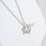 Wholesale dainty Chain Link Necklace Cubic Zirconia Heart Pendant L Extender L M