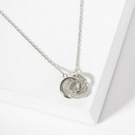 Wholesale dainty Chain Link Necklace Metal Love Knot Pendant Cubic Zirconia Acce