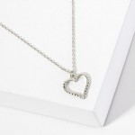 Wholesale dainty Chain Link Necklace Metal Heart Pendant L Extender L Made Korea