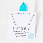 Wholesale dainty Chain Link Necklace Metal Teardrop Charms Stainless Steel Tarni