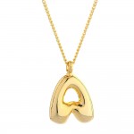 Wholesale do Everything Love Chain Link Necklace Metal Bubble Initial Pendant L