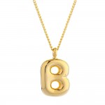 Wholesale do Everything Love Chain Link Necklace Metal Bubble Initial Pendant L