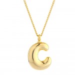 Wholesale do Everything Love Chain Link Necklace Metal Bubble Initial Pendant L