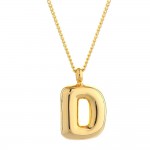 Wholesale do Everything Love Chain Link Necklace Metal Bubble Initial Pendant L