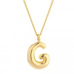 Wholesale do Everything Love Chain Link Necklace Metal Bubble Initial Pendant L