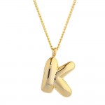 Wholesale do Everything Love Chain Link Necklace Metal Bubble Initial Pendant L