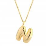Wholesale do Everything Love Chain Link Necklace Metal Bubble Initial Pendant L