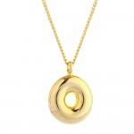 Wholesale do Everything Love Chain Link Necklace Metal Bubble Initial Pendant L