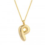 Do Everything In Love Chain Link Necklace Featuring Metal Tone Bubble Initial Pendant  

- Approximately 16" L
- Extender 3" L
- 14K Gold Dipped 